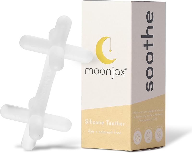 Juguetes de silicona para la dentición de bebés: mordedor para bebés, niños pequeños y recién nacidos, certificado CPSIA, material formulado por la FDA