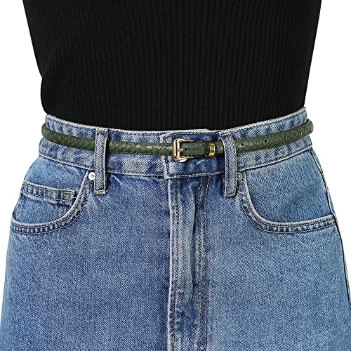 Allegra K Womens Skinny Embossed Leather Belts Alloy Pin Buckle Belt for Jeans Dresses Pants4
