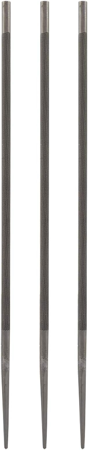 Chain Files 3-Piece Set 2mm Round File Sharpener for Woodworking High Hardness Alloy Efficient Chain Maintenance Tool