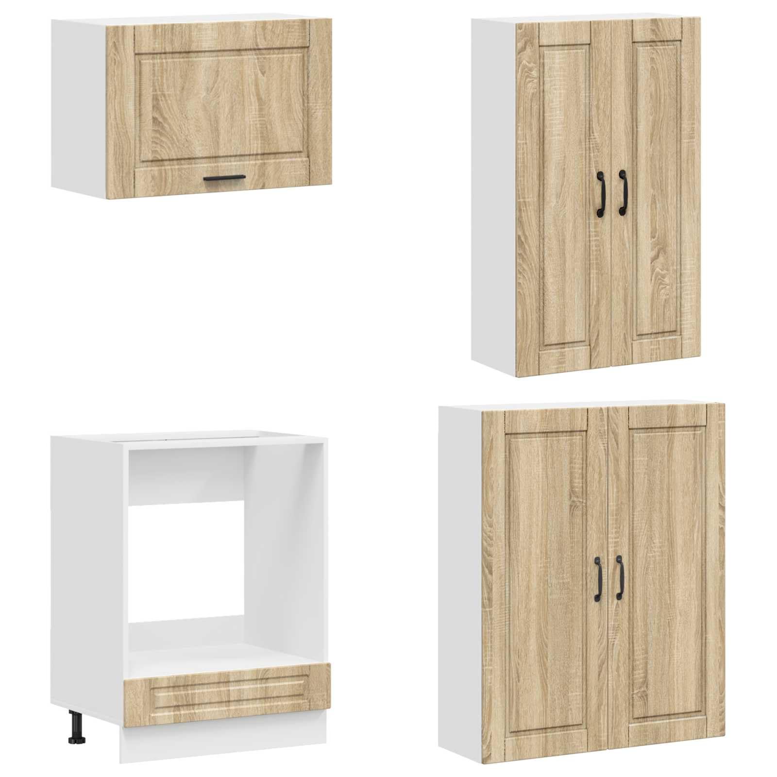 Hothingwell - Unidad de cocina (8 unidades) | Patas ajustables, armarios espaciosos, montaje en pared incluido, fácil mantenimiento