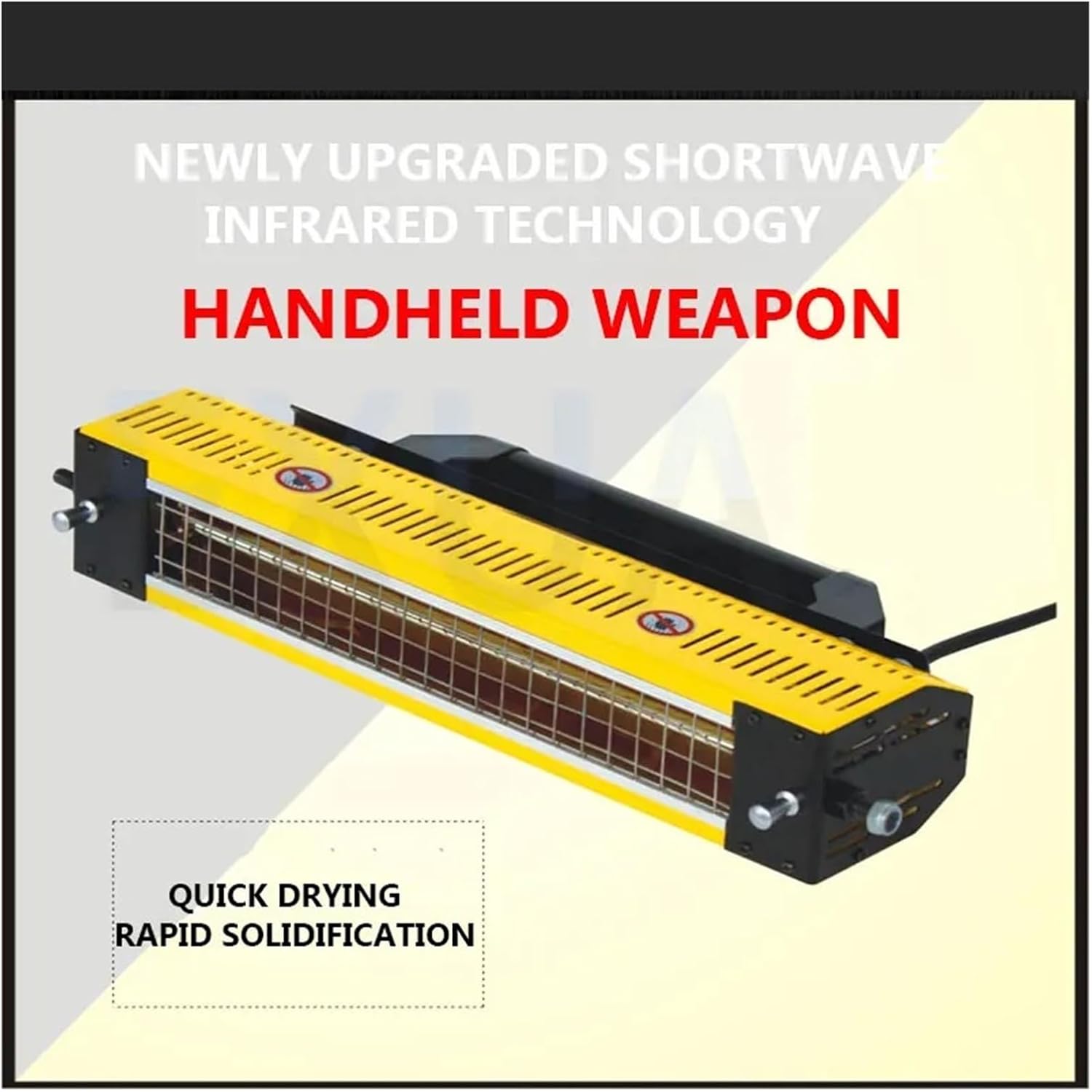 220V Handheld Automotive Sheet Metal Film Coating Spray Paint Baking Lamp 1KW for repair(IR1,US)