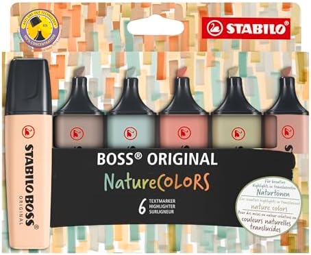STABILO BOSS Original NatureColors Highlighters, 6 Colours