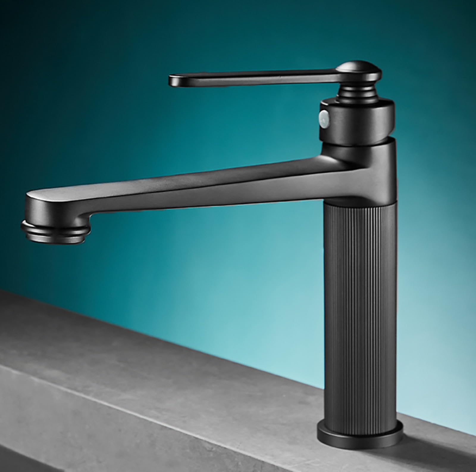 Rubinetto nero grigio lavabo monoforo rubinetto acqua calda e fredda rubinetto acqua calda e fredda, versione bassa bianca