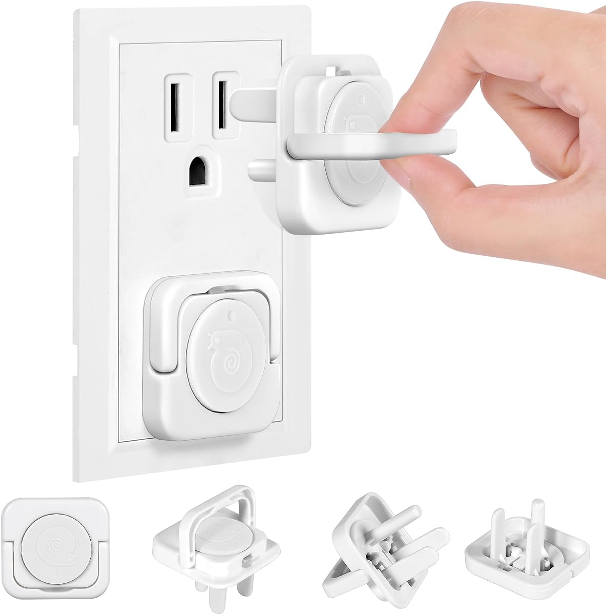 Outlet Covers Baby Proofing, 40 Pack Child Proof Plug Socket Covers Electric Plug Protectors Safety Caps to Prevent Power Shock, for US 3-Prong, White
