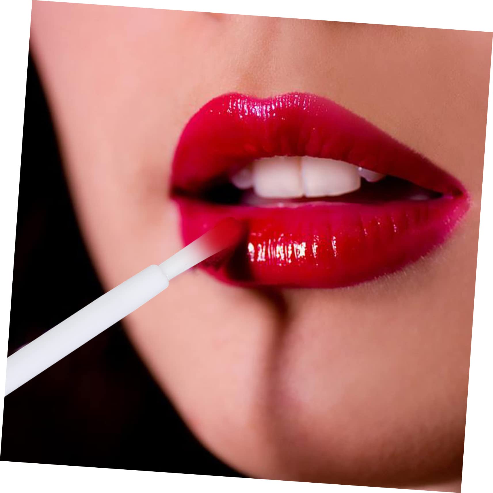 IWOWHERO 100pcs Nylon Lip Brush Lip Gloss Applicator Lipstick Gloss Wands Makeup Lip Brush Safe for Lips