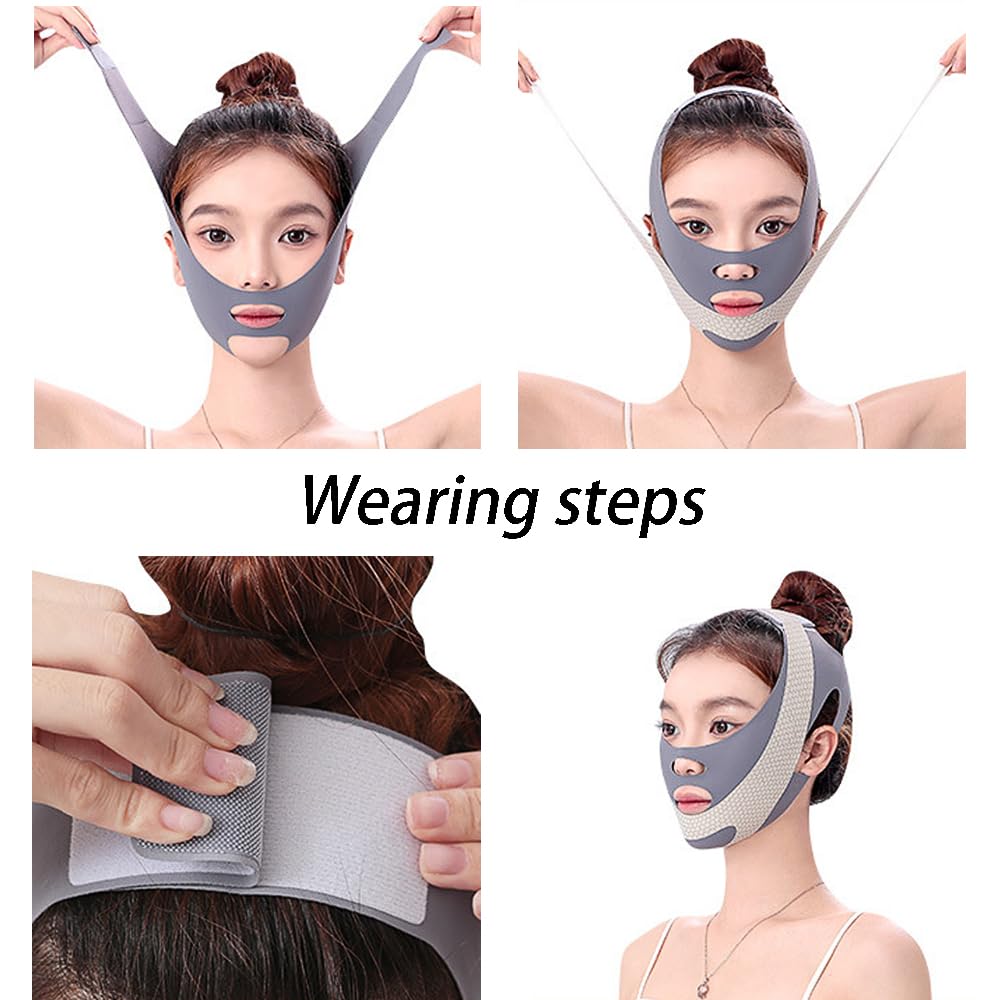 SSyang Beauty Face Contouring Sleeping Mask Chin, V Shaped Slimming Face Mask, Reusable V Line Lifting Mask, Face Lift - Image 3