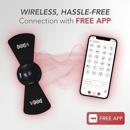 Miniatura 9 de VPOD - Unidad inalámbrica TENS - Estimulador muscular EMS para terapia de alivio del dolor con 24 modos - Máquina de estimulación eléctrica TENS