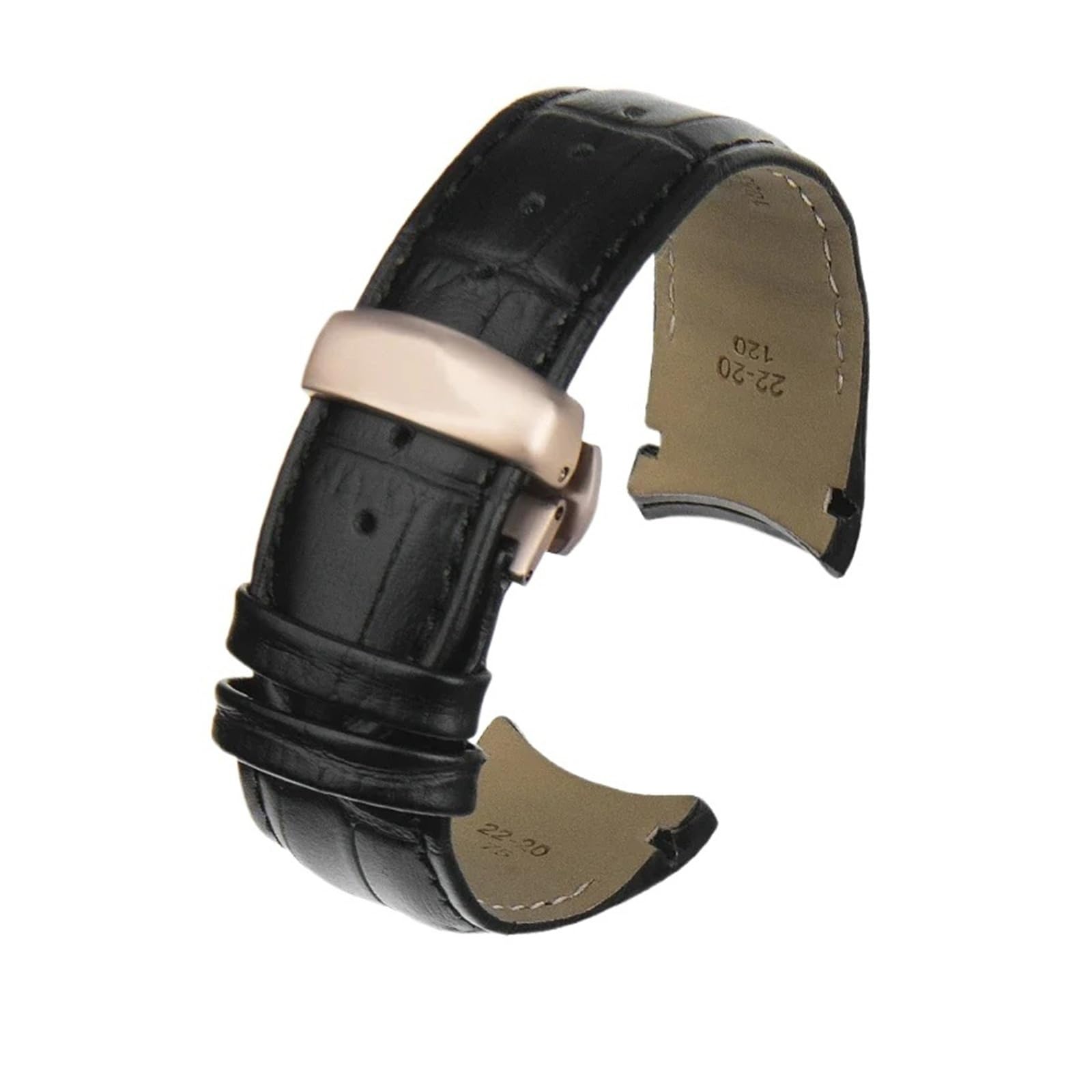 Genérico NASUNJIA Correa De Reloj Cuero Genuino Compatible Con Tissot T035 For Hombre, Suave, Cómoda, Curva, Cierre Mariposa, 22, 23 Y 24 Mm