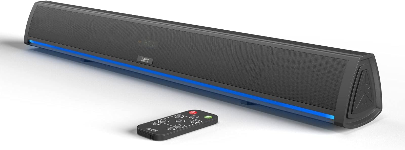 Audible Fidelity Soundbar, Bluetooth Sound Bar for TV and PC, Compact with RGB LED Display, Air Tube & 2.0 Channel Amplifier Wireless with Remote Control for Computer and Laptop Gaming