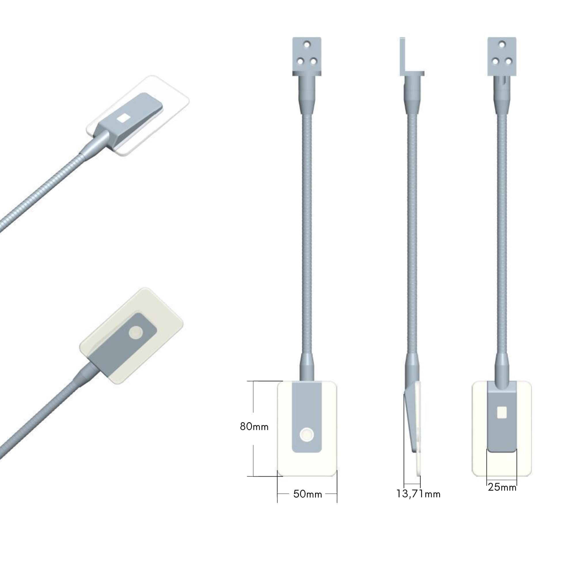 kalb | LED Bettleuchte Leseleuchte Flexleuchte Nachttischlampe Leselampe Nachtlicht, Auswahl:2er Set schwarz