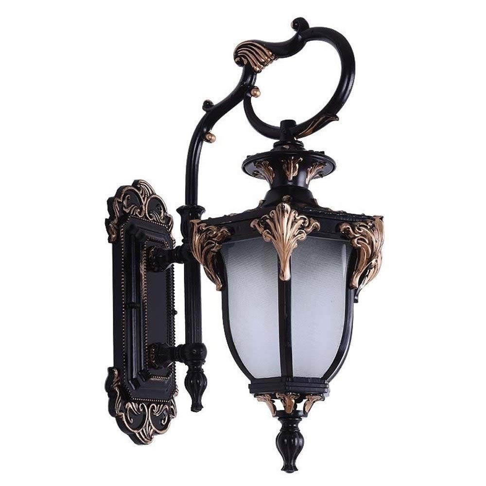 VDOQTLJT European Retro Outdoor Wall Lamp Traditional Waterproof Aluminum Antirust Exterior Sconces Personality Courtyard Porch Garden Bracket Light E27 Lighting Lantern Fixture