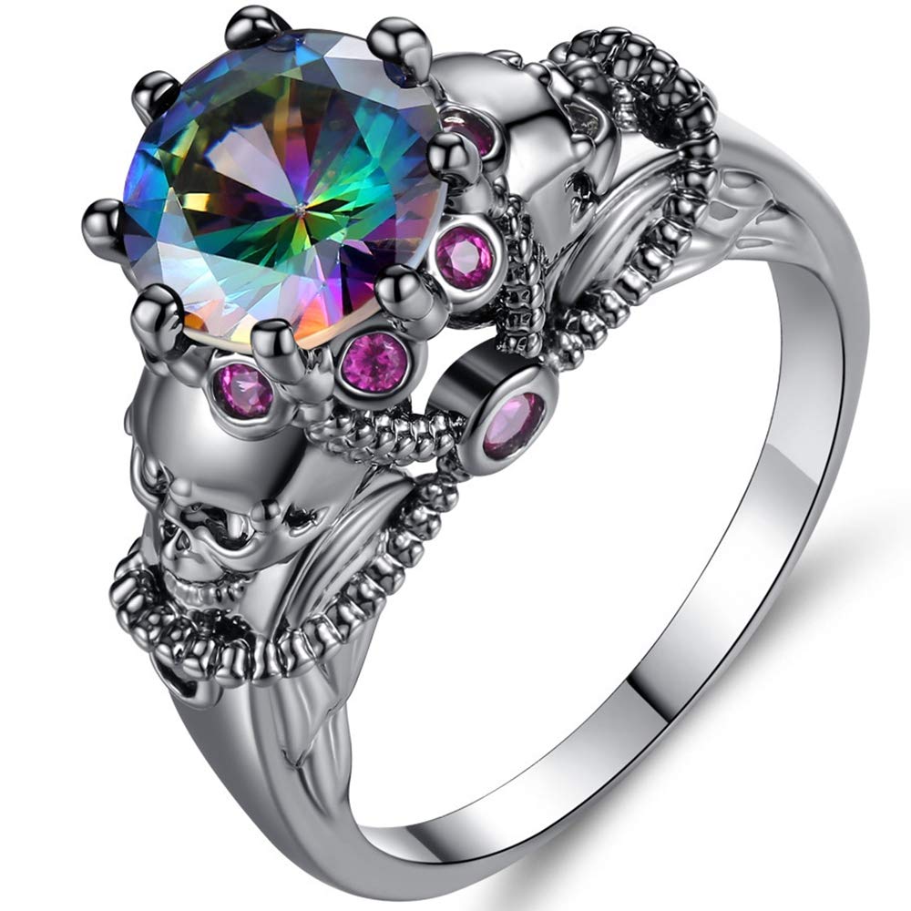 Jude Jewelers Retro Vintage Skull Gothic Statement Promise Cocktail Party Biker Ring