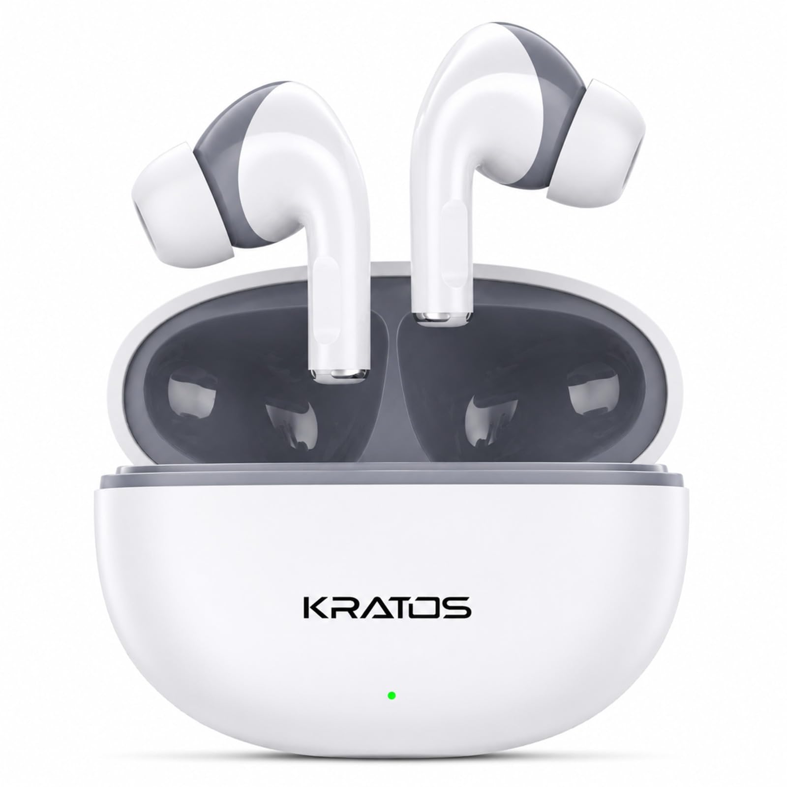 Kratos Pop Ear Buds Wireless with 60H Playtime, Noise Isolation & Clear Calls, Bluetooth Earbuds with Voice Assistant, Ear Buds with Bluetooth V 5.3 & with Type C Fast Charging, IPX4 TWS Earphones