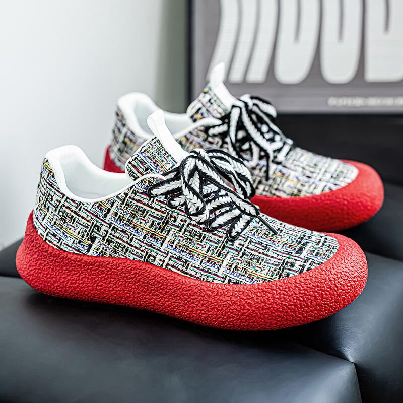 Trendsetter Sneakers - Lightweight Unisex Canvas Shoes with Bold Soles - Comfortable Walking Casual Shoes3