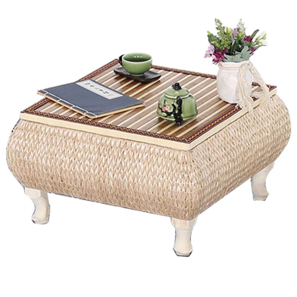 Miniaturowa słomka do kawy, mała, balkonowa, do salonu, do biura, na laptopa (kolor: beżowy, wymiary: 60x60x30 cm)