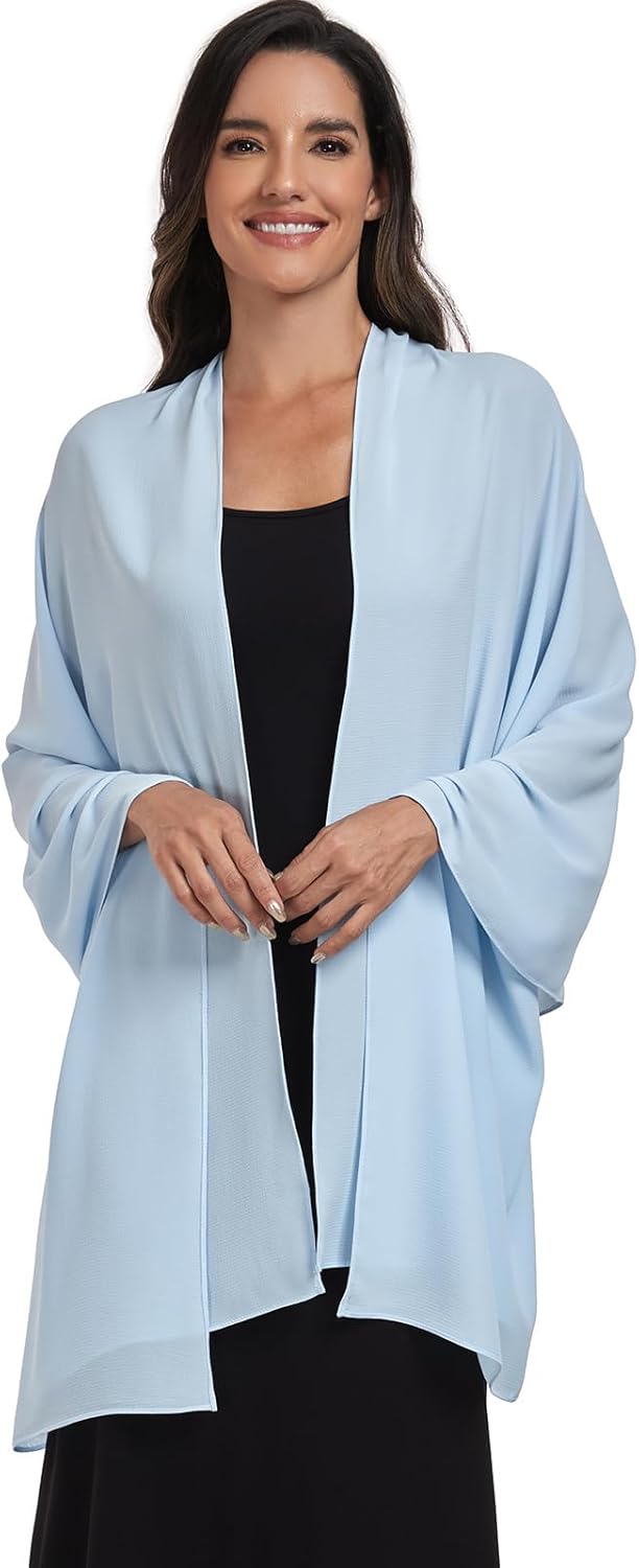 Chiffon Shawl and Wraps for Women Warm Scarves Wedding Evening Bridal Scarfs Pashmina Shawls - Image 2