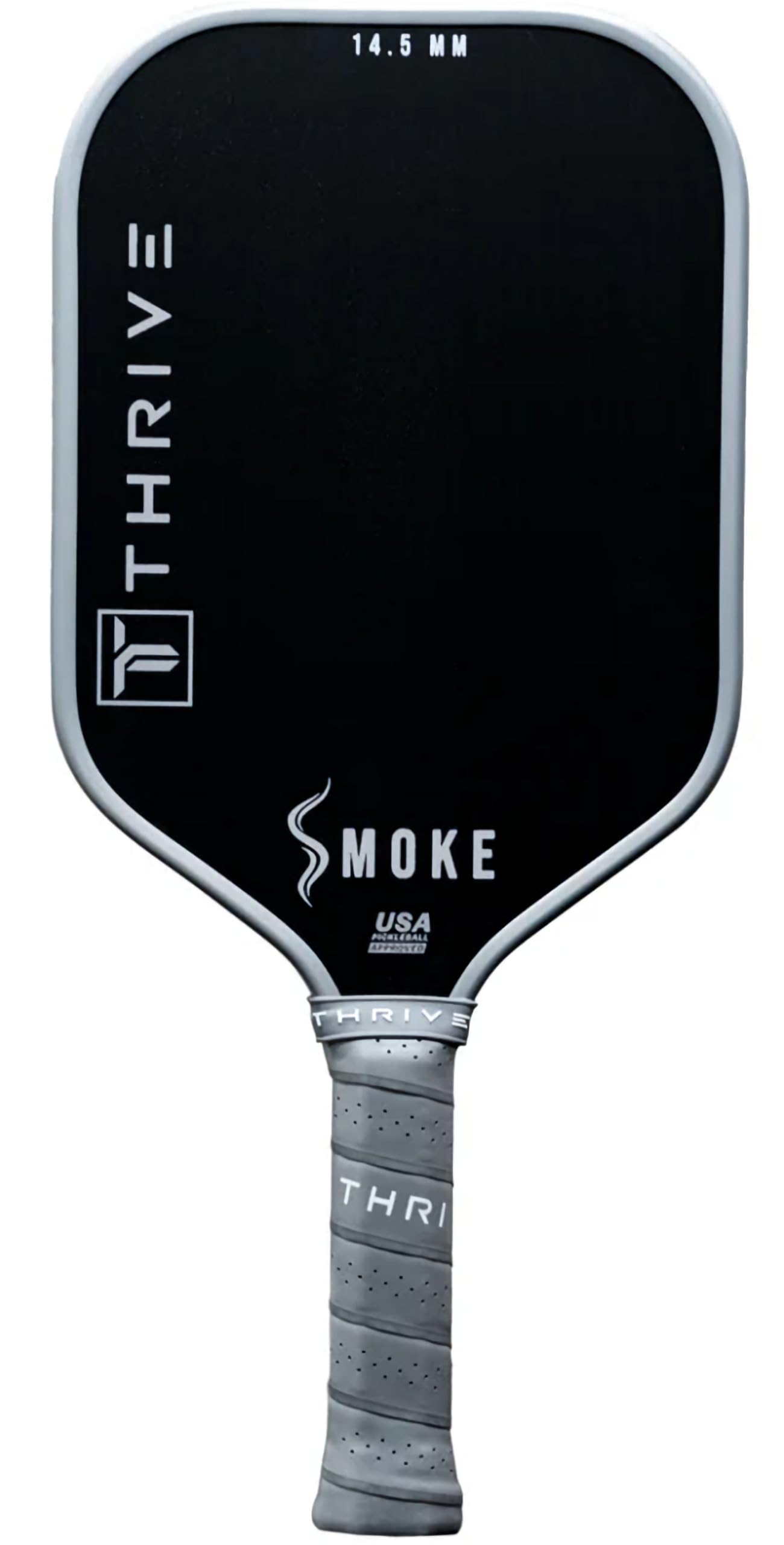 Thrive Smoke 14.5mm (Power Series) Thermoformed Custom Weighted Pickleball Paddle (Swing Weights: 119-120) (PbCor43 Certified) (UPA-A Provisional Approval)