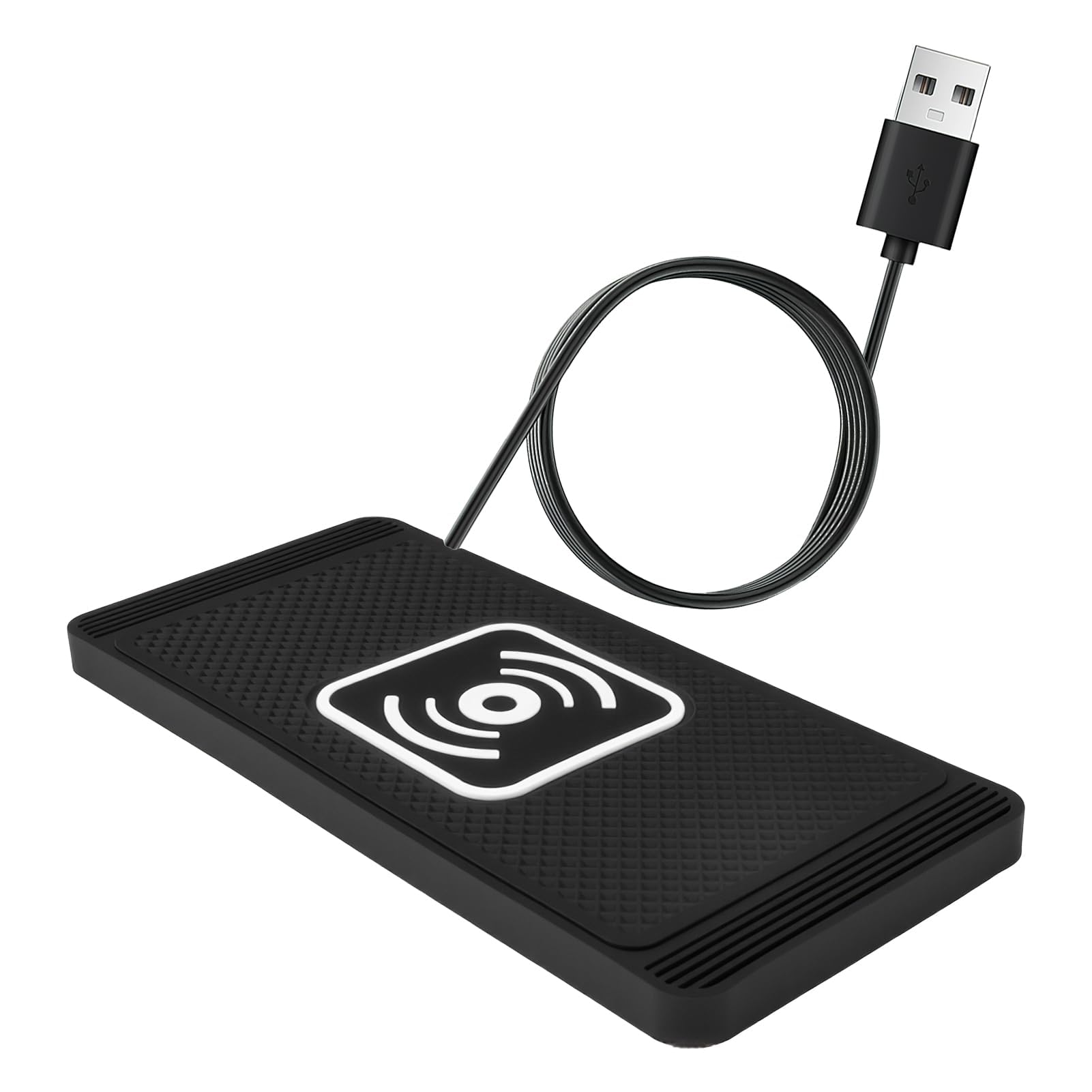15W Tappetino di Ricarica Wireless Auto QI Caricatore Wireless Auto con Base Antiscivolo Ricarica Wireless Auto per i-Phone Samsung e Dispositivi Qi, per Auto Ufficio Casa