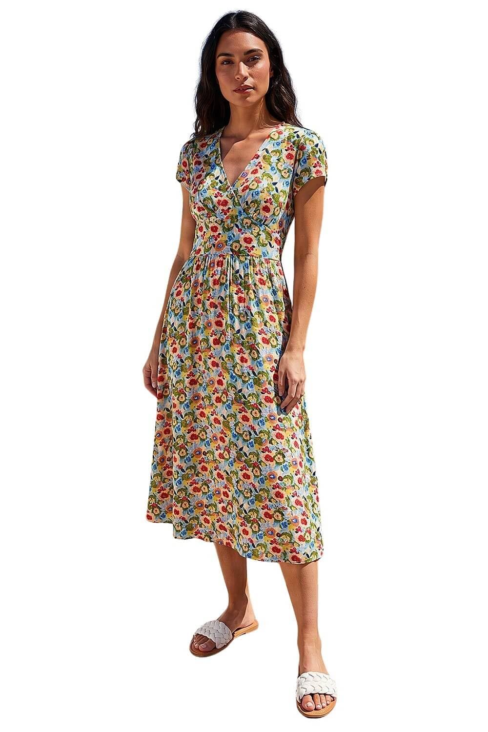 Roman - Women's - Tea Midi Dress - Size 18 - Floral