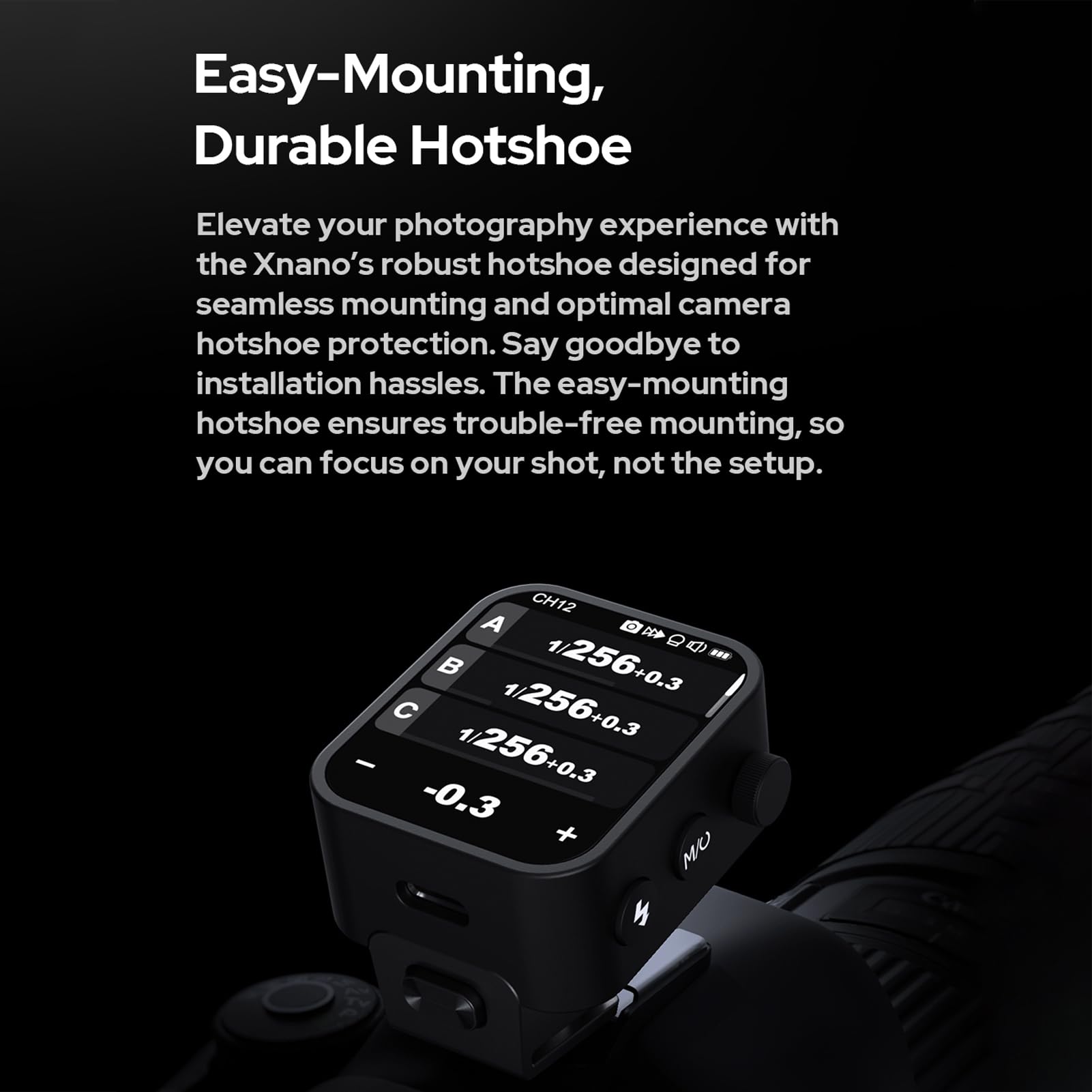 GODOX X3C 2.4G Wireless Flash Trigger Trasmettitore TTL Autoflash con ampio touchscreen OLED Modalità flash multiple con porta USB 32 canali 16 gruppi compatibili con fotocamere Canon