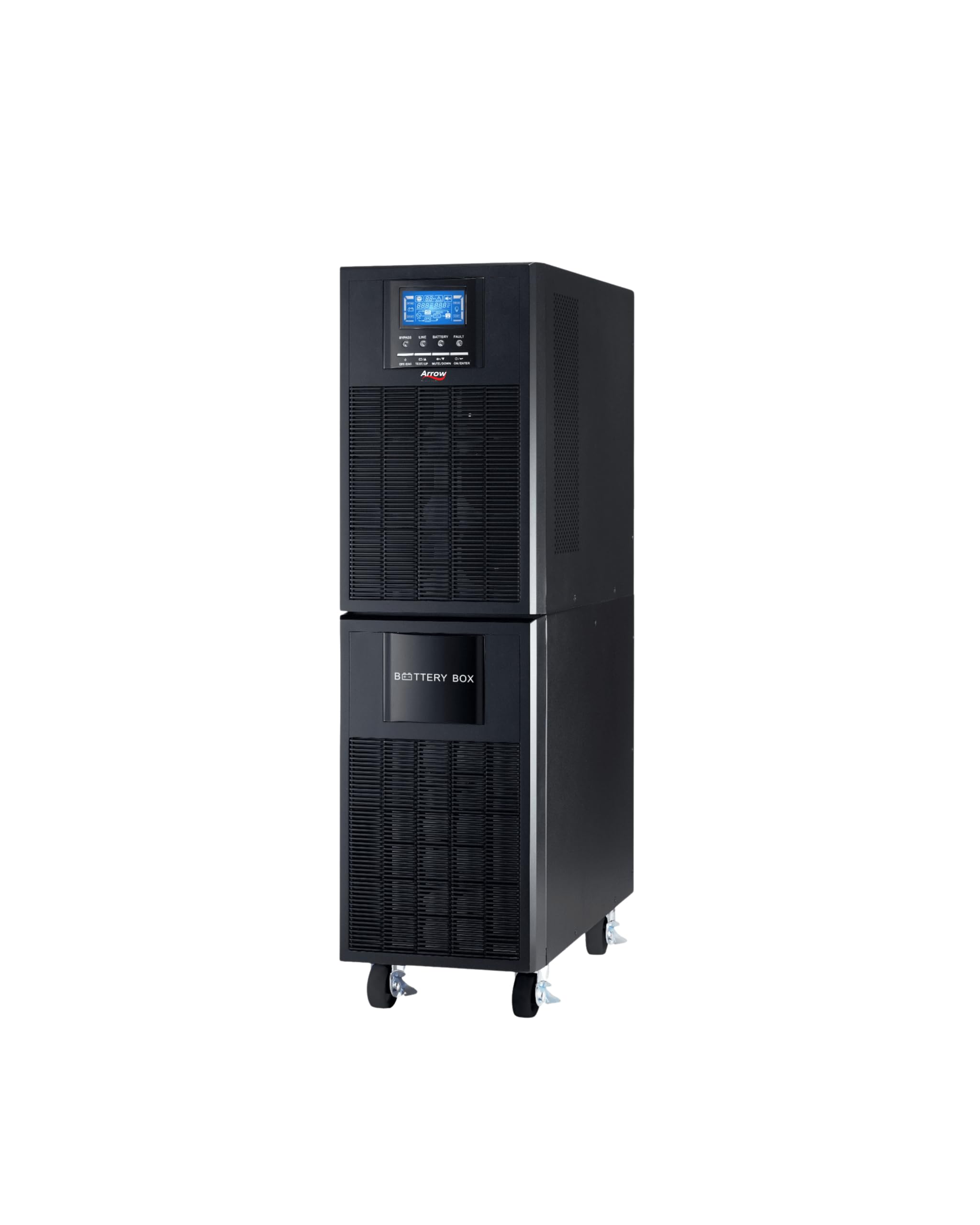 10000VA (10KVA) 10000W Online UPS | Double Conversion Pure Sine Wave UPS for Server Room | Workstations | LCD Display | Built-in Battery | More Power Back up | 16 No. of Batteries-image-0