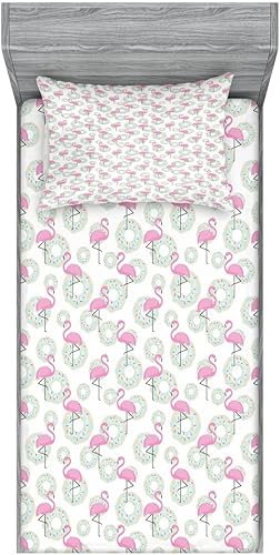 Miniatura 439 de Ambesonne Juego de sábanas bajeras y fundas de almohada occidentales, sombrero de vaquero con temática del salvaje oeste y cuerda de ganadería vieja