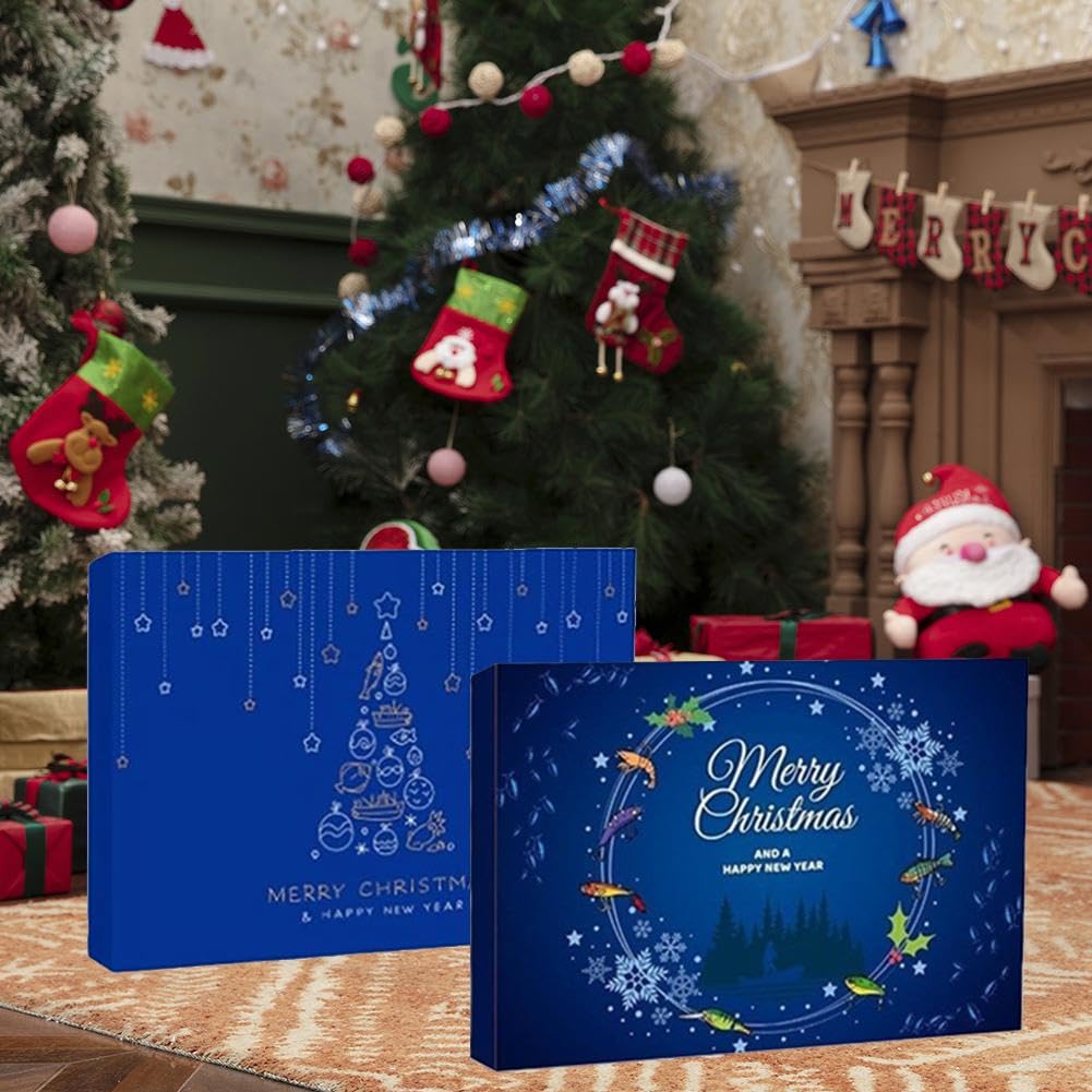 Weihnachts-Adventskalender Angel-Set - 24 Tage Countdown Mit 3D-Fischen, Für Erwachsene, Männer, Jungen