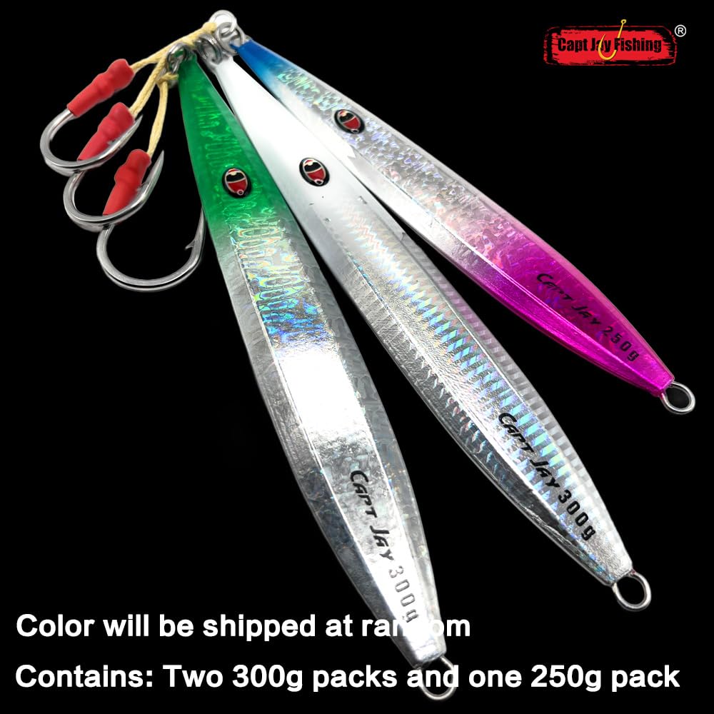 Capt Jay Fishing Saltwater jigs Speed Jigging Slow Jigging Pitching Lures, Vertical Jigging Artificial Lures Jigging Lure Fishing Jiggs