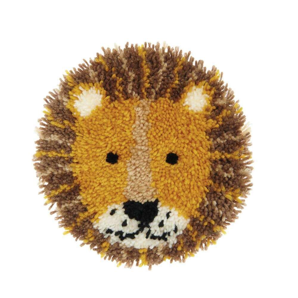 Rico Hooki Hooki, Knüpfset, Löwe, Wandbehang, 28x28cm