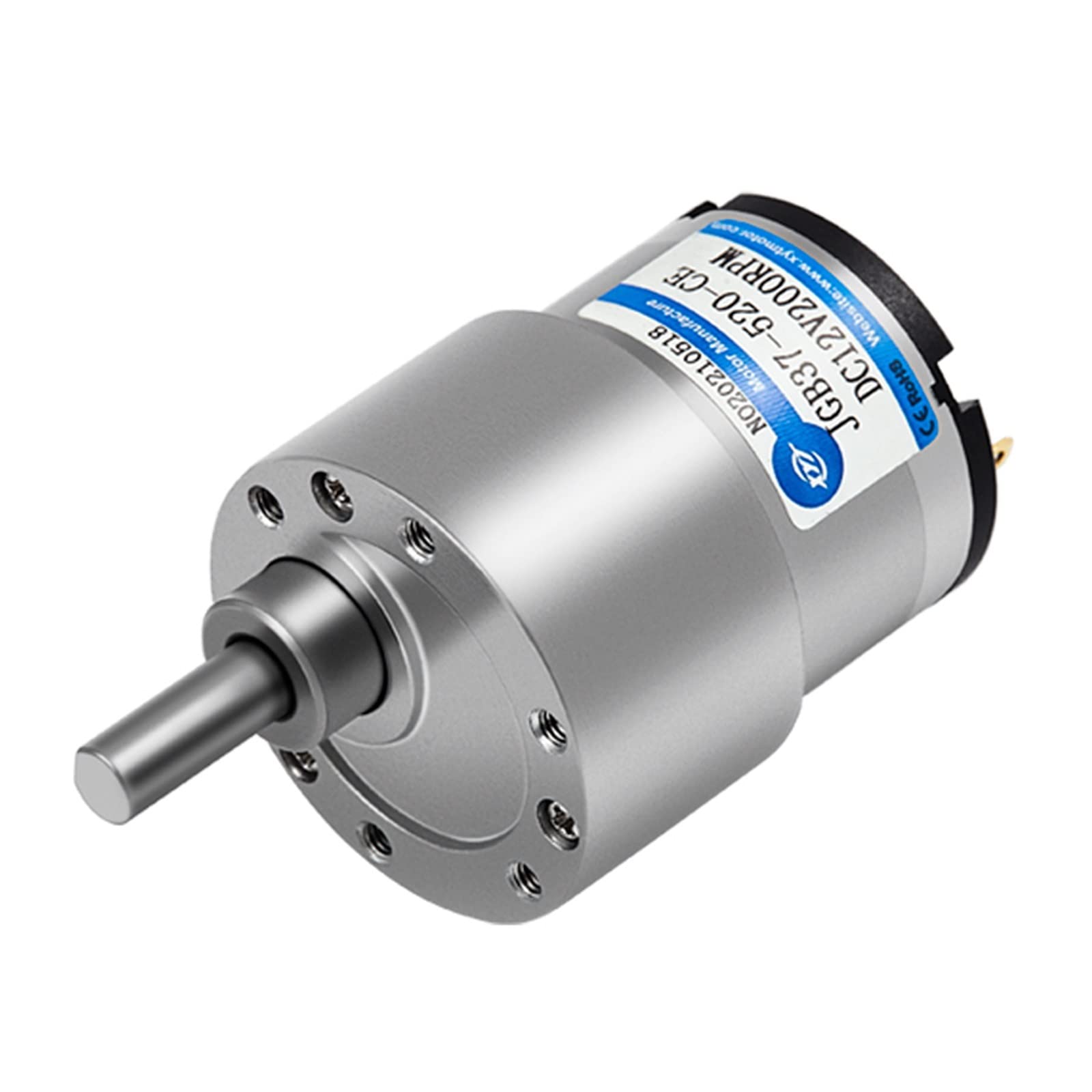 AMOKD Motor de engranaje metálico motor de alta velocidad y motor de desaceleración DC en miniatura jgb37-520(200,12V)