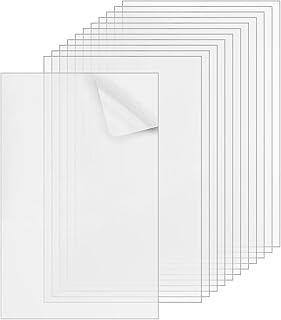 Metacrilato Transparente, 12 Piezas Plastico Duro Transparente, 297 x 210 x 1MM Metacrilato Plancha, A4 Laminas de Acrilico, Acrilico Placa para Dibujar, Imprimir, Manualidades, etc.