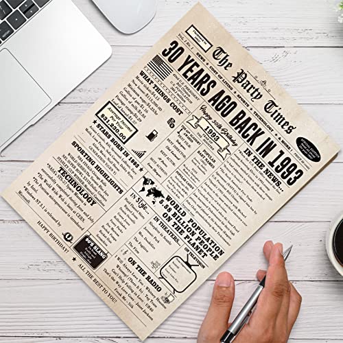 Vintage 30Th Birthday Card Gifts For Daughter Son, Happy 30Th Birthday Party Decorations For Women Men, Classics 30Th Anniversary Wedding Gifts For Wife Husband, Big 30 Years Old Bday Card For Him Her #TOP3