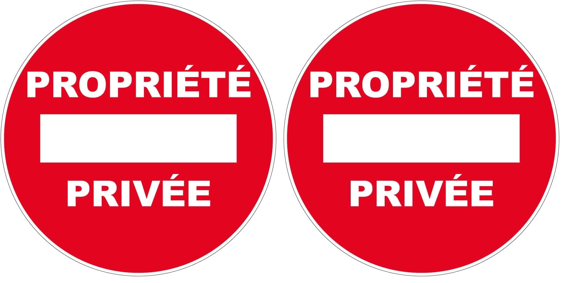 Panneau Sens interdit - Propriété privé - Rigide Ø300mm - 4060125 (Lot de 2)