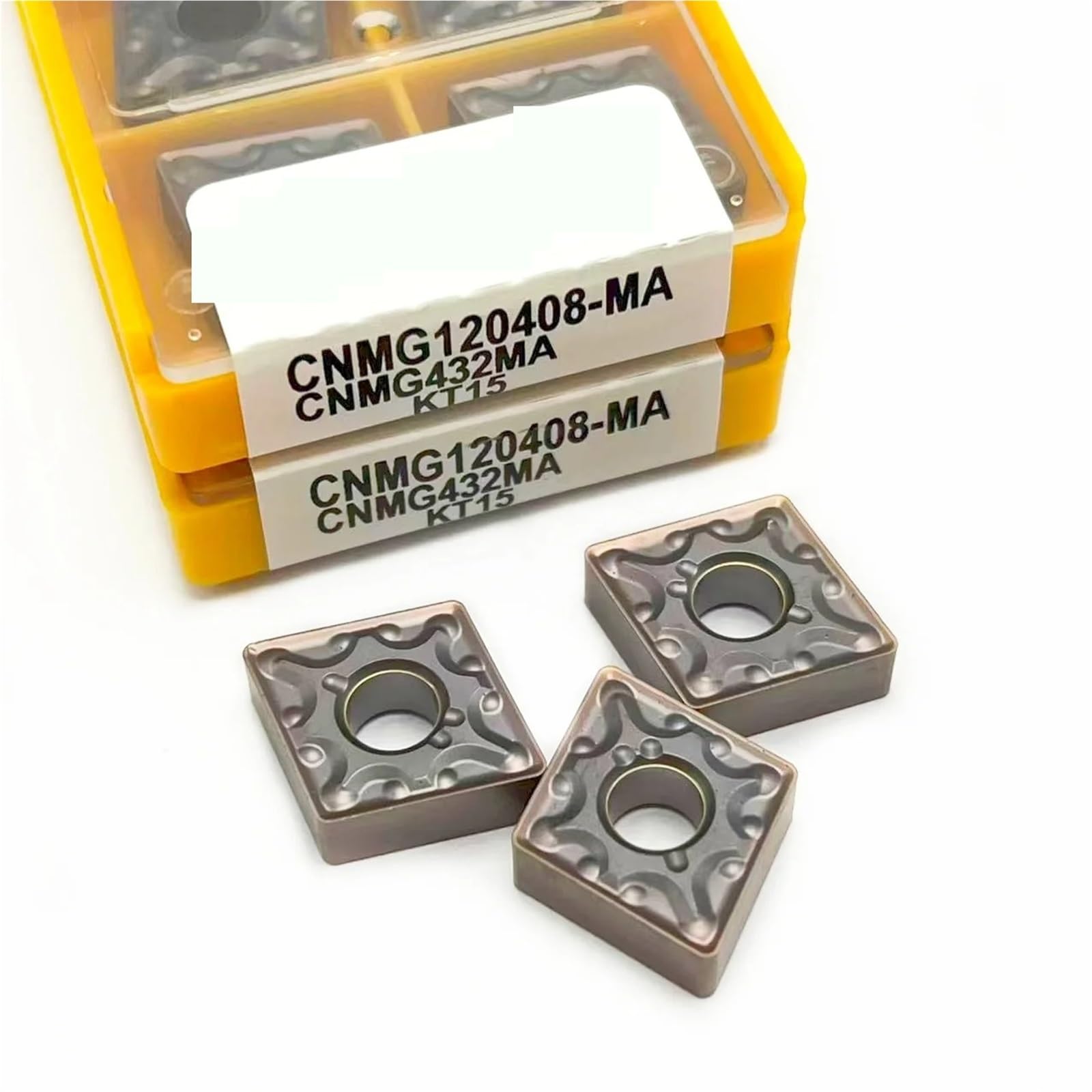 Utensili Per Tornio In Metallo Con Inserti In Duro Da 10 Pezzi(CNMG120404 MA KT6020)