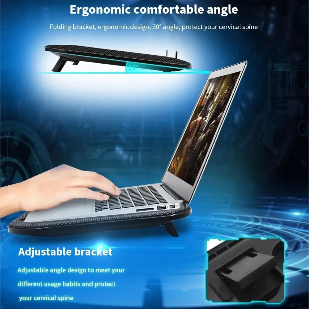 Base di Raffreddamento per Laptop Supporto Raffre Dispositivo di Raffreddamento per Laptop Base di Raffreddamento Supporto di Raffreddamento per Laptop Radiatore di Raffreddamento Accessori