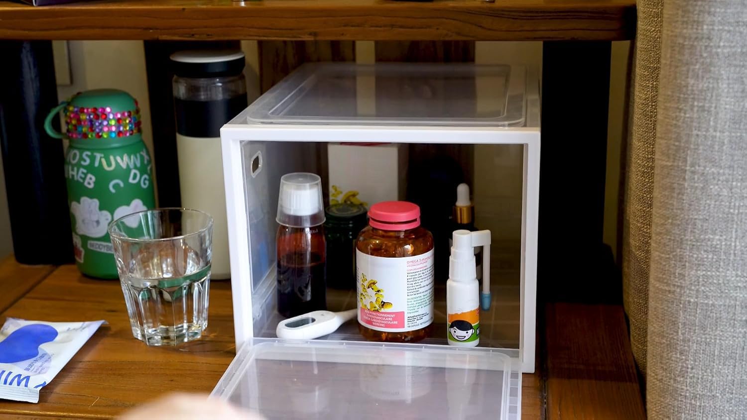 Lalifebuss Boîte à médicaments, boîte verrouillable pour réfrigérateur, boîte de sécurité alimentaire, tablette, téléphone pour la cuisine, la maison, l'école et le bureau