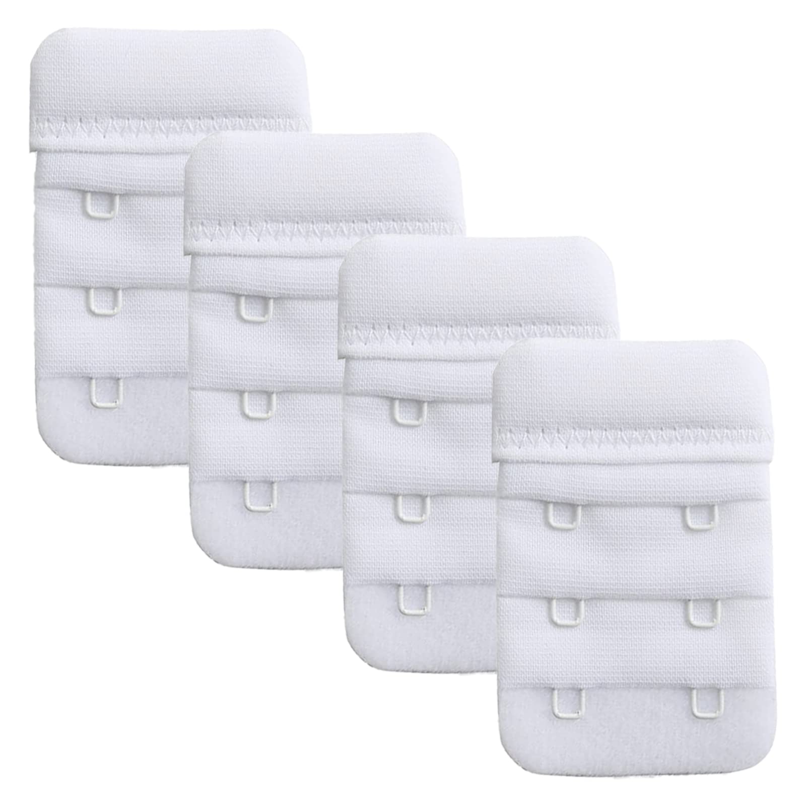 Eiarrnp Women's White, 2 Hook Bra Extender - 2 Hook Bra Extenders For - White, Pack Of 4
