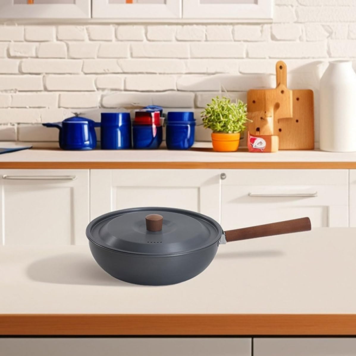 Poêle de Randonnée Portable en Alliage D'aluminium Surface Antiadhésive et Chauffage Uniforme, Casserole Détachable Cuisine en Plein Air et Camping