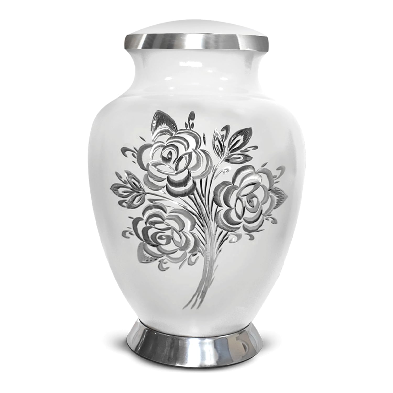Cremation Urns for Human Ashes Adult Female and Male - Handcrafted Rose Urn Design - Honor Your Loved Ones with Decorative Funeral Urns for Mom and