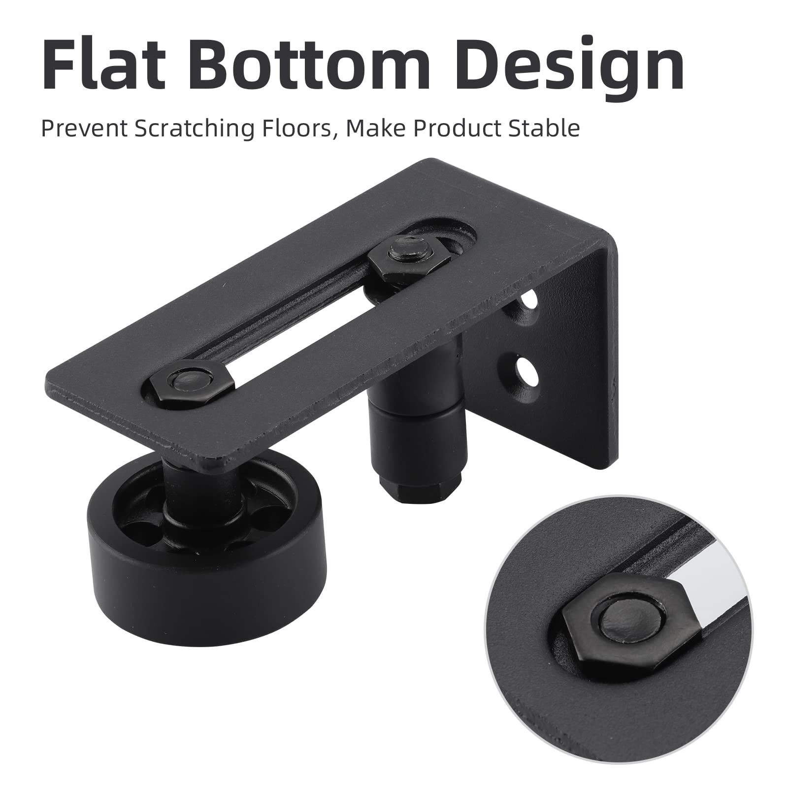 Honseadek Scheunentor Führung 4 Stück - Nylon Bodenführung Schiebetür