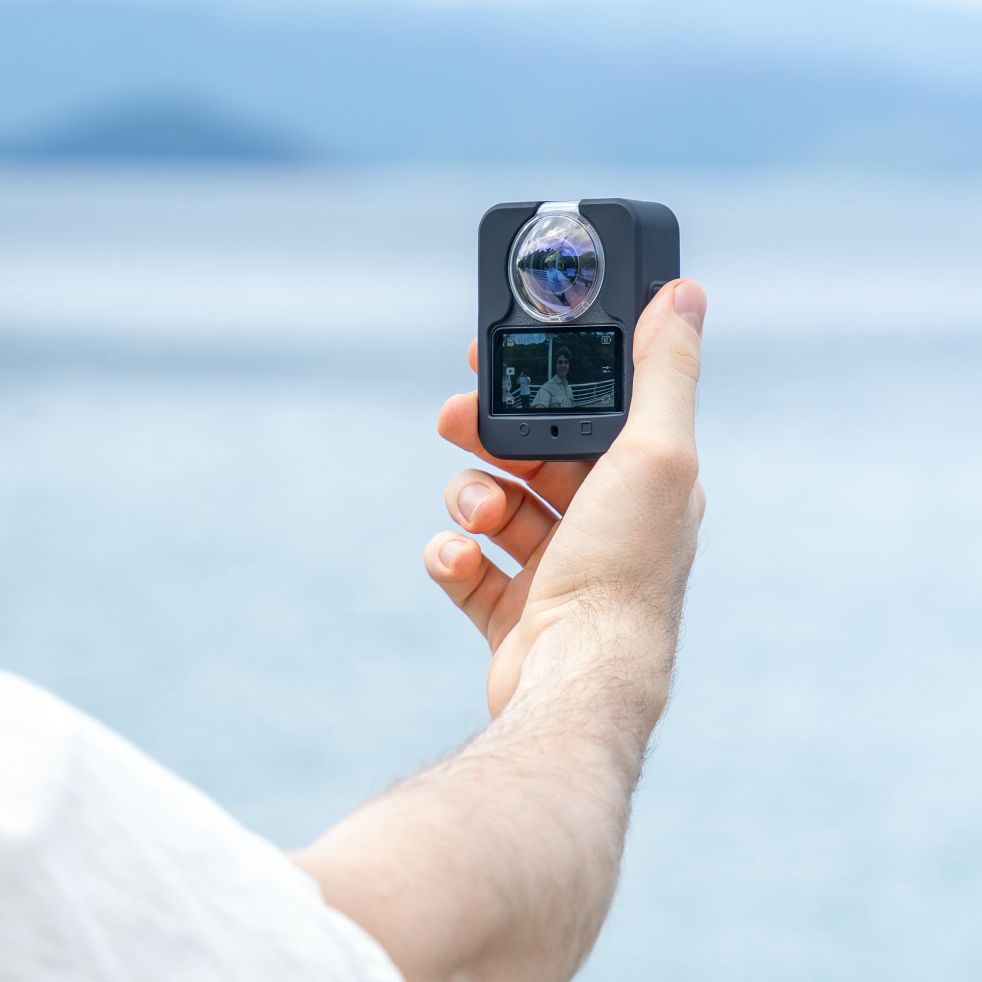 JJC Protezione per obiettivo doppio per Dji Osmo 360, protegge Osmo360 obiettivo anteriore e posteriore, oltre il 95% di trasmissione della luce, riduce i riflessi e previene il ghosting interno