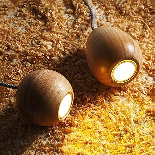 Lámpara minimalista de madera para techos con falta de espacio e iluminación 5