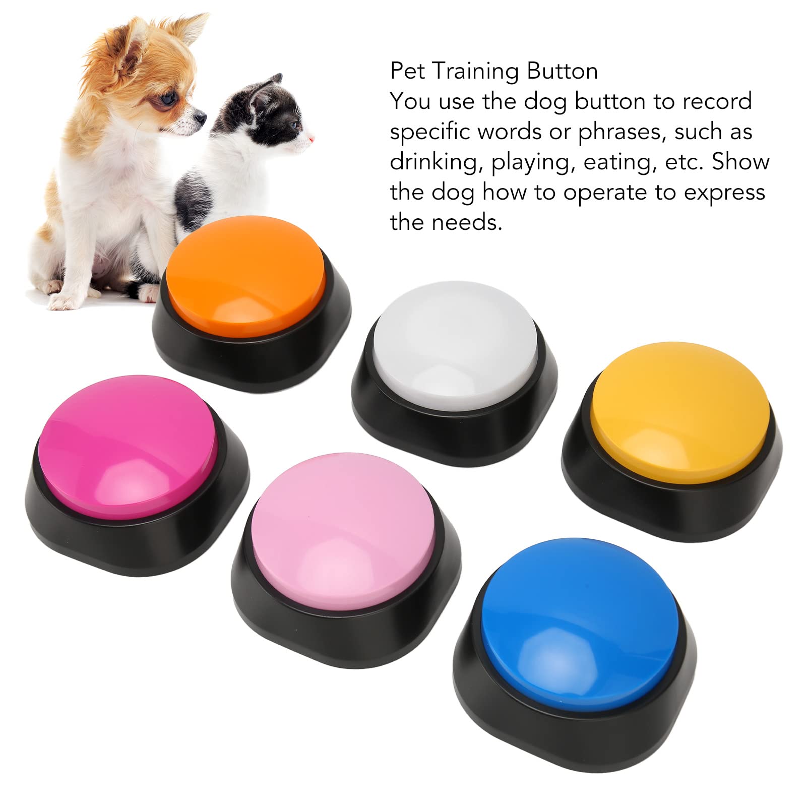 TMISHION Boutons De Chien 3 Boutons De Couleur Pour Chien, Bouton D