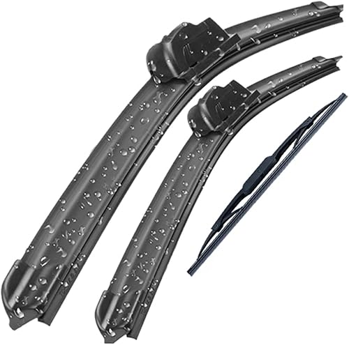 CHROX Juego de limpiaparabrisas delantero y trasero para C=hevrolet Aveo MK1 2008-2011, limpiaparabrisas delantero y trasero de 22 pulgadas + 16