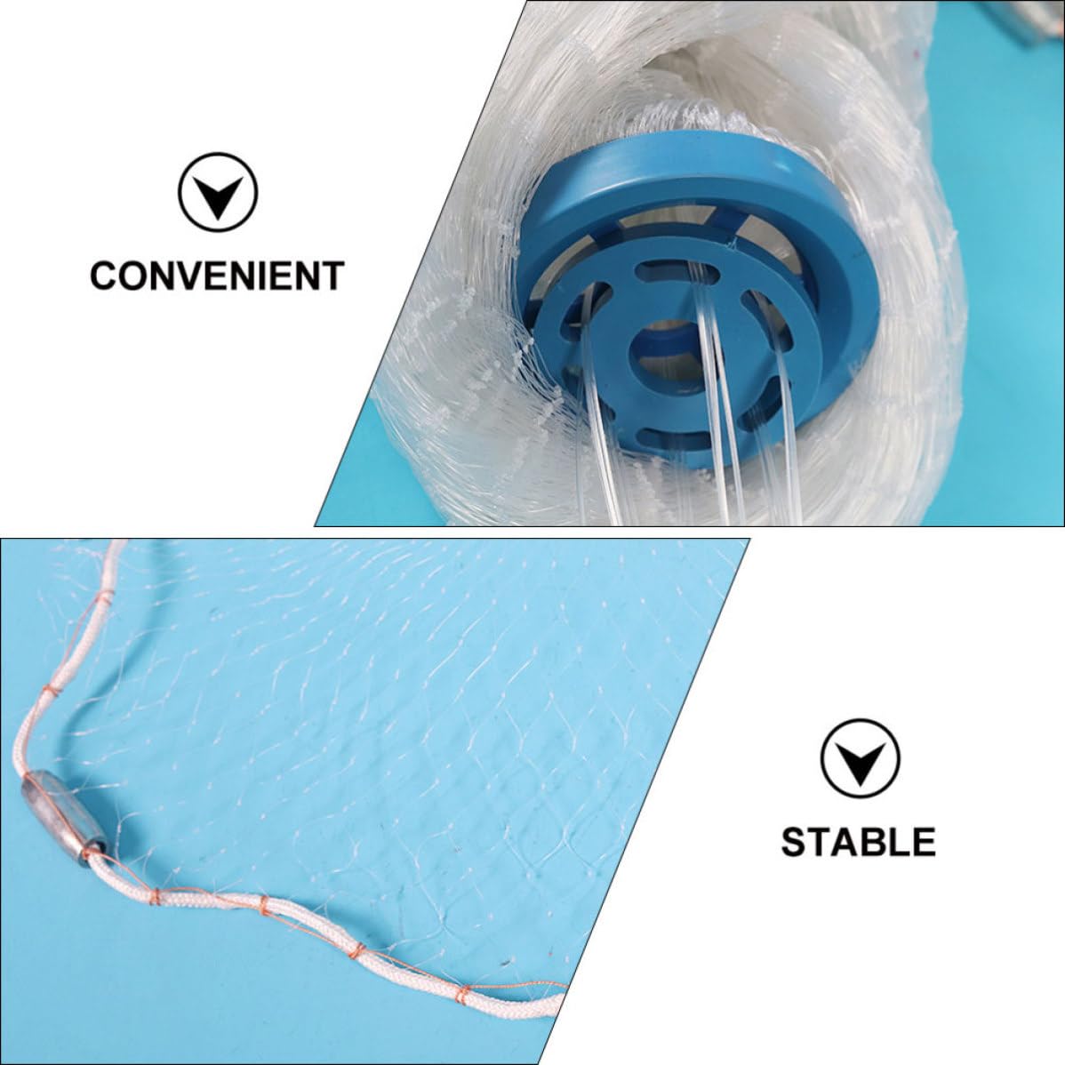Red de Pesca Grande para Exteriores, para Lanzar y Capturar Peces | Plegable, Fácil de Limpiar, para Guardar y Transportar, Malla Pesca para Estanques