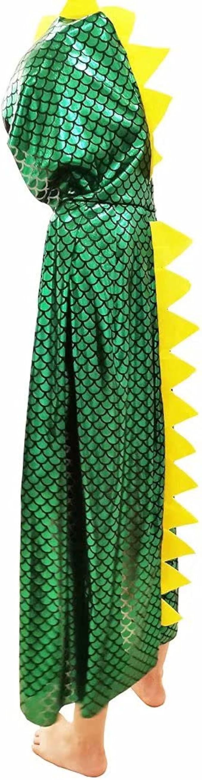 Dinosaur Cape Dragon Hooded Cloak Halloween Costume Boy Girl Toddler Dress Up Clothes 3-8 Years Old Color Green