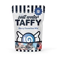 Vista 1 de Taffy Shop Berry Favorites, Salt Water Taffy – Surtido de dulces masticables suaves gourmet, paquete de variedad, aperitivo dulce a granel, regalo