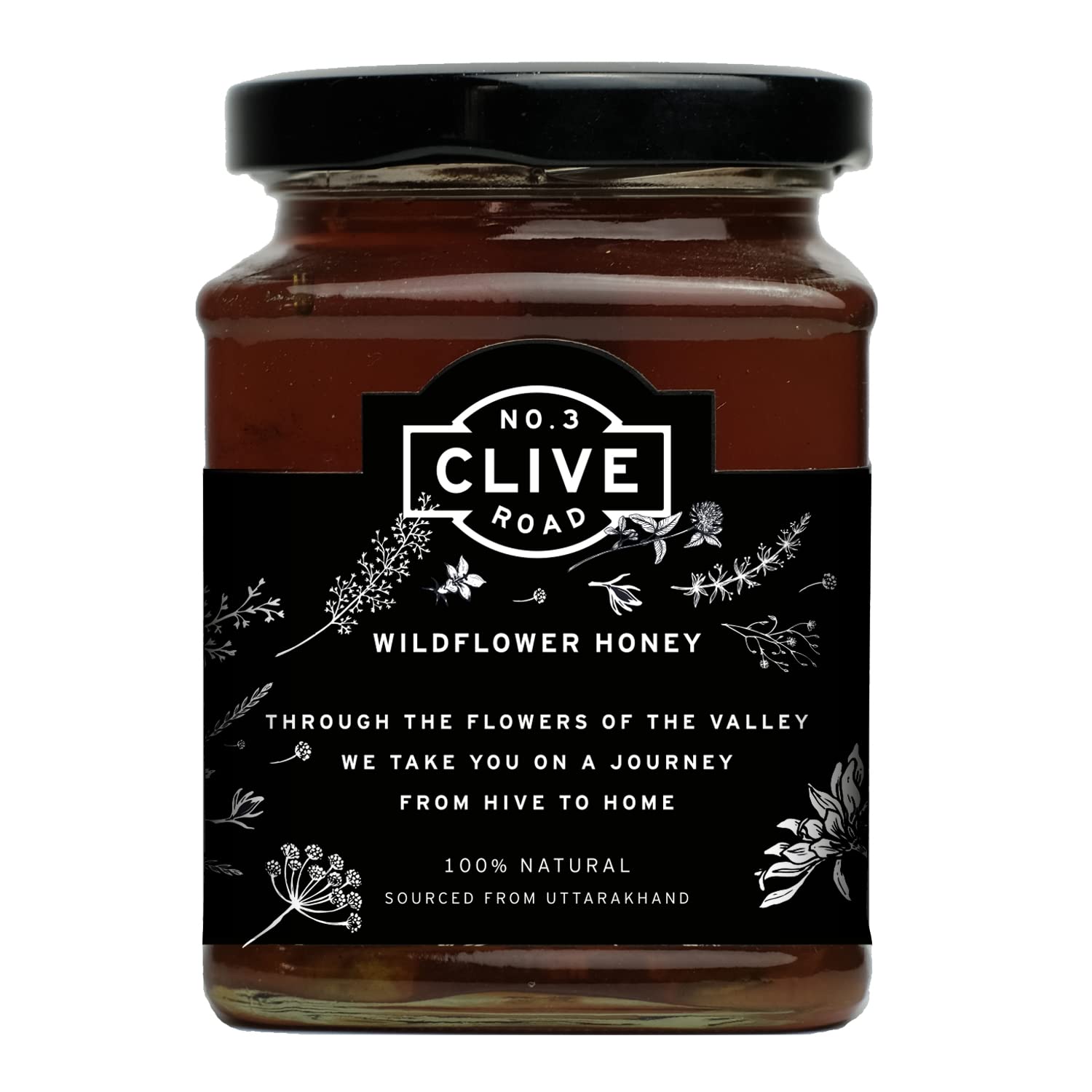 Clive Road Honey - 100% Organic Raw Wildflower Honey with No Adulteration, Natural Immunity Booster, 350 g