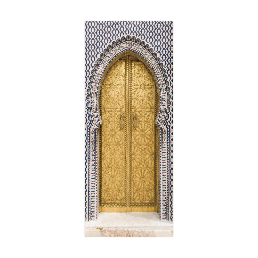 Trompe l'oeil porte 3D style marocain au design architectural élégant