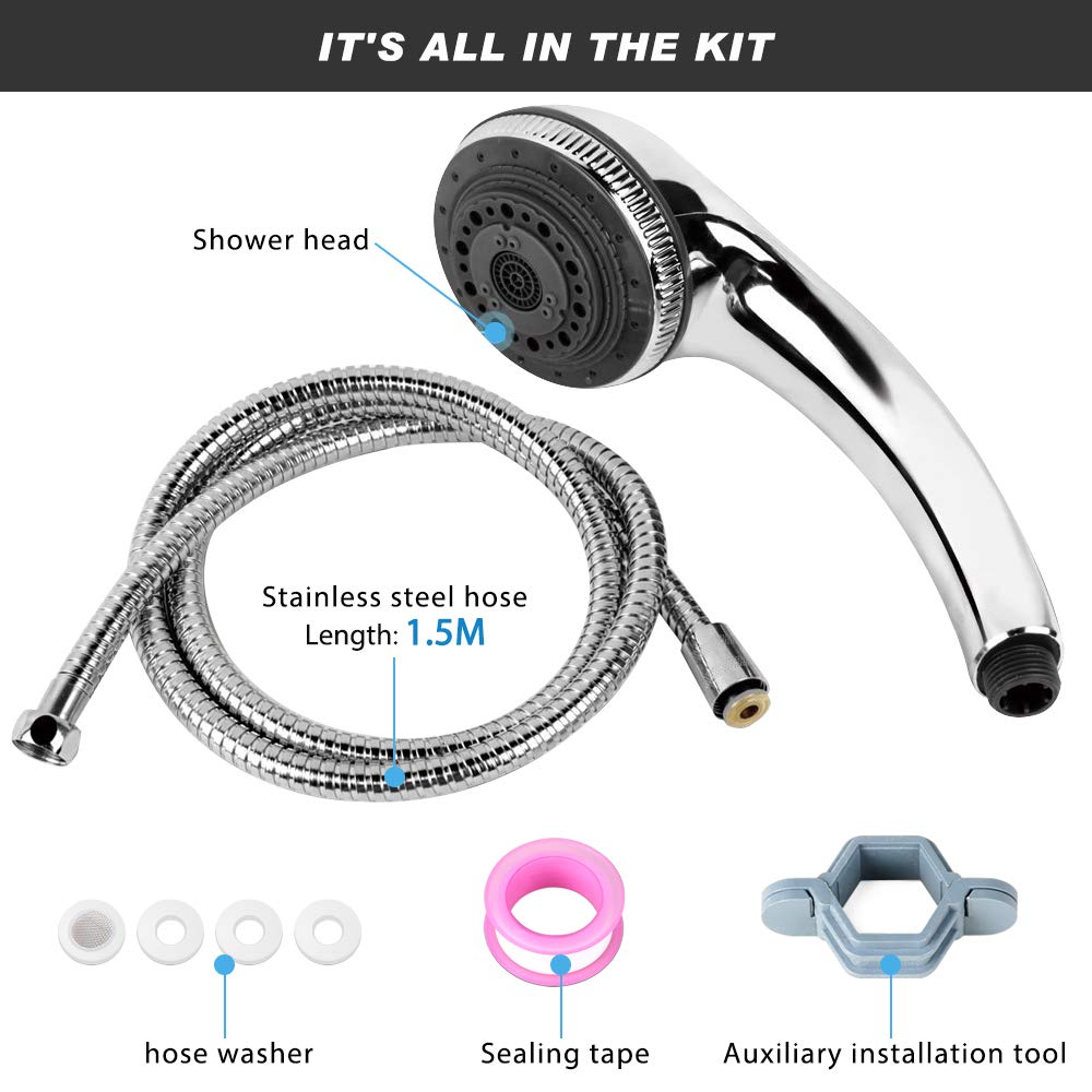 Buy Shower Head with Hose 7 Mode Settings Luxury Spa Adjustable
